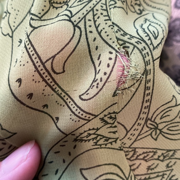 SOLD❣️❣️Vintage 90s/Y2K Green Paisley Ruffled Fairy Top✨ - Picture 6 of 8